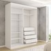 Guarda-Roupa Solteiro Vulcan 2 Portas 4 Gavetas com Espelho 100% Mdf Branco - Panorama Móveis