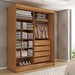 Guarda-Roupa Solteiro Vulcan 2 Portas 4 Gavetas com Espelho 100% Mdf Cinamomo/Off White - Panorama Móveis