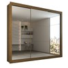 Guarda-Roupa Casal Luiza 3 Portas de Correr 4 Gavetas Espelhado Cinamomo - Panorama Móveis