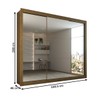 Guarda-Roupa Casal Luiza 3 Portas de Correr 4 Gavetas Espelhado Cinamomo - Panorama Móveis