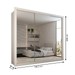 Guarda-Roupa Casal Louise 3 Portas de Correr 4 Gavetas Espelhado Branco - Panorama Móveis