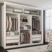 Guarda-Roupa Casal Louise 3 Portas de Correr 4 Gavetas Espelhado Branco - Panorama Móveis