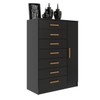 Cômoda Solis 1 Porta 7 Gavetas Preto - Pnr Móveis