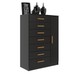 Cômoda Solis 1 Porta 7 Gavetas Preto - Pnr Móveis
