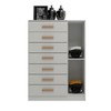 Cômoda Solis 1 Porta 7 Gavetas Branco - Pnr Móveis