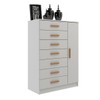Cômoda Solis 1 Porta 7 Gavetas Branco - Pnr Móveis