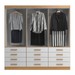 Guarda-Roupa Casal Arkansas 6 Portas 12 Gavetas Cinamomo/Branco - Pnr Móveis