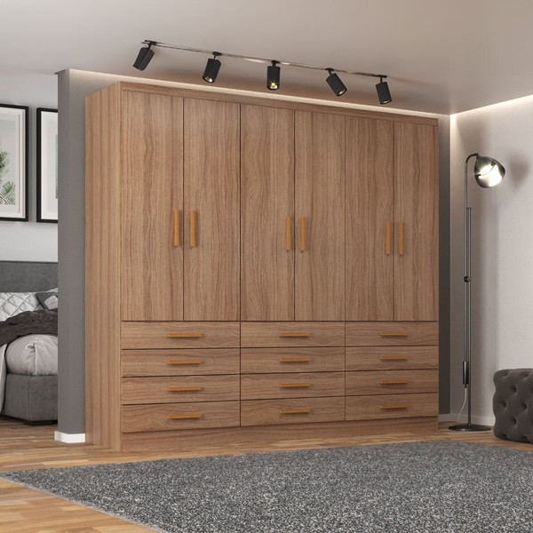 Guarda-Roupa Casal Arkansas 6 Portas 12 Gavetas Demolição - Pnr Móveis