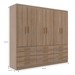 Guarda-Roupa Casal Arkansas 6 Portas 12 Gavetas Demolição - Pnr Móveis