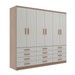 Guarda-Roupa Casal Arkansas 6 Portas 12 Gavetas Branco/Demolição - Pnr Móveis