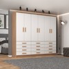 Guarda-Roupa Casal Arkansas 6 Portas 12 Gavetas Branco/Demolição - Pnr Móveis