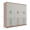 Guarda-Roupa Casal Arkansas 6 Portas 12 Gavetas Branco/Demolição - Pnr Móveis