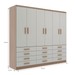 Guarda-Roupa Casal Arkansas 6 Portas 12 Gavetas Branco/Demolição - Pnr Móveis