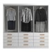 Guarda-Roupa Casal Arkansas 6 Portas 12 Gavetas Branco - Pnr Móveis