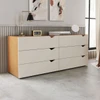 Cômoda Porto 6 Gavetas Freijó/Creme - Politorno