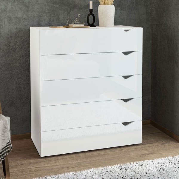 Cômoda Porto 5 Gavetas Branco - Politorno