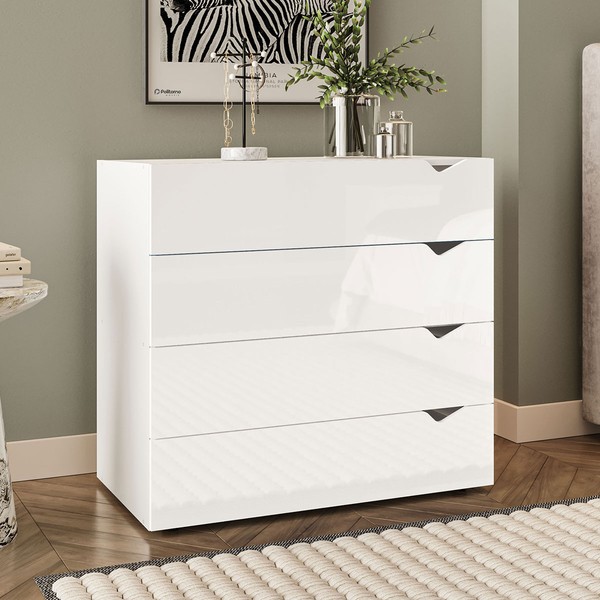 Cômoda Porto 4 Gavetas Branco - Politorno