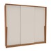 Guarda-Roupa Casal Porto 3 Portas 4 Gavetas Freijó/Creme - Politorno