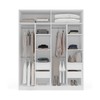 Guarda-Roupa Casal Lisboa 4 Portas 4 Gavetas Branco - Politorno