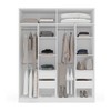 Guarda-Roupa Casal Lisboa 4 Portas 4 Gavetas Branco/Verde - Politorno