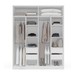 Guarda-Roupa Casal Lisboa 4 Portas 4 Gavetas Branco/Verde - Politorno