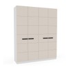 Guarda-Roupa Casal Lisboa 4 Portas 4 Gavetas Branco/Creme - Politorno