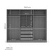 Guarda-Roupa Casal Lisboa 6 Portas 4 Gavetas Branco - Politorno