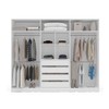 Guarda-Roupa Casal Lisboa 6 Portas 4 Gavetas Branco/Azul - Politorno