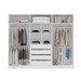 Guarda-Roupa Casal Lisboa 6 Portas 4 Gavetas Branco/Azul - Politorno