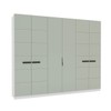 Guarda-Roupa Casal Lisboa 6 Portas 4 Gavetas Branco/Verde - Politorno