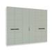 Guarda-Roupa Casal Lisboa 6 Portas 4 Gavetas Branco/Verde - Politorno