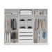Guarda-Roupa Casal Lisboa 6 Portas 4 Gavetas Branco/Creme - Politorno