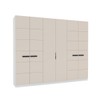 Guarda-Roupa Casal Lisboa 6 Portas 4 Gavetas Branco/Creme - Politorno