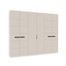 Guarda-Roupa Casal Lisboa 6 Portas 4 Gavetas Branco/Creme - Politorno
