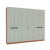 Guarda-Roupa Casal Lisboa 6 Portas 4 Gavetas Freijó/Verde - Politorno