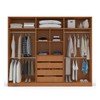 Guarda-Roupa Casal Lisboa 6 Portas 4 Gavetas Freijó/Verde - Politorno