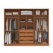 Guarda-Roupa Casal Lisboa 6 Portas 4 Gavetas Freijó/Verde - Politorno