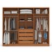 Guarda-Roupa Casal Lisboa 6 Portas 4 Gavetas Freijó/Creme - Politorno