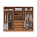 Guarda-Roupa Casal Lisboa 6 Portas 4 Gavetas Freijó/Cinza - Politorno