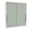 Guarda-Roupa Casal Lisboa 2 Portas 2 Gavetas Branco/Verde - Politorno