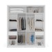 Guarda-Roupa Casal Lisboa 2 Portas 2 Gavetas Branco/Verde - Politorno