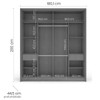 Guarda-Roupa Casal Lisboa 2 Portas 2 Gavetas Branco/Creme - Politorno