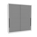 Guarda-Roupa Casal Lisboa 2 Portas 2 Gavetas Branco/Cinza - Politorno