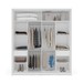 Guarda-Roupa Casal Lisboa 2 Portas 2 Gavetas Branco/Cinza - Politorno