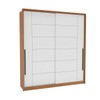 Guarda-Roupa Casal Lisboa 2 Portas 2 Gavetas Freijó/Branco - Politorno