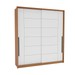 Guarda-Roupa Casal Lisboa 2 Portas 2 Gavetas Freijó/Branco - Politorno
