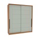 Guarda-Roupa Casal Lisboa 2 Portas 2 Gavetas Freijó/Verde - Politorno