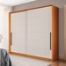 Guarda-Roupa Casal Lisboa 2 Portas 2 Gavetas Freijó/Creme - Politorno