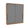 Guarda-Roupa Casal Lisboa 2 Portas 2 Gavetas Freijó/Cinza - Politorno