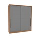 Guarda-Roupa Casal Lisboa 2 Portas 2 Gavetas Freijó/Cinza - Politorno
